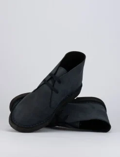 Polacchino tacco 2 cm blu pelle