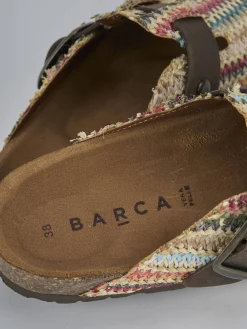 Sabot tacco 1 cm multicolor tessuto