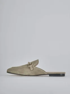 Sabot tacco 1cm camoscio beige