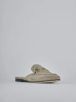 Sabot tacco 1cm camoscio beige