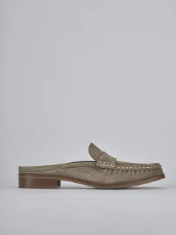 Sabot tacco 1cm camoscio beige