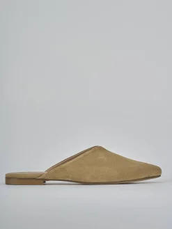 Sabot tacco 1cm camoscio marrone