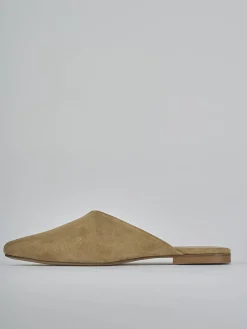 Sabot tacco 1cm camoscio marrone