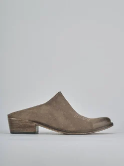 Sabot tacco 3cm camoscio testa