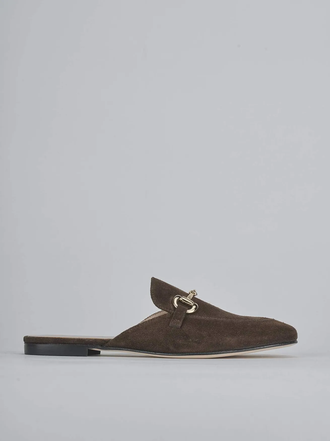 Sabot tacco 1cm camoscio testa