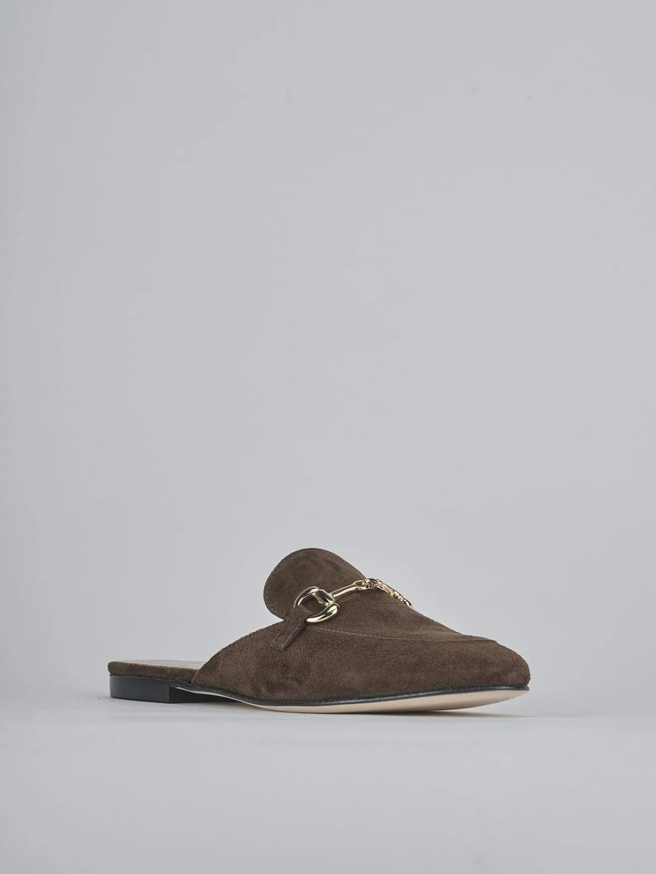 Sabot tacco 1cm camoscio testa