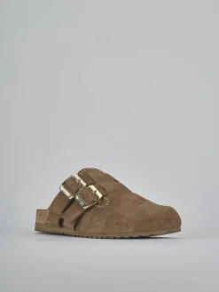 Sabot tacco 1cm camoscio testa