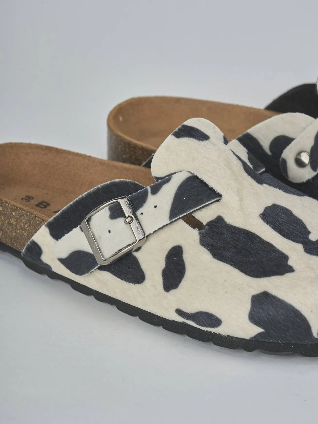 Sabot tacco 1cm cavallino nero