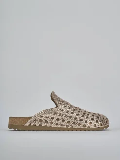 Sabot tacco 1cm laminato oro