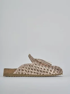 Sabot tacco 1cm laminato oro