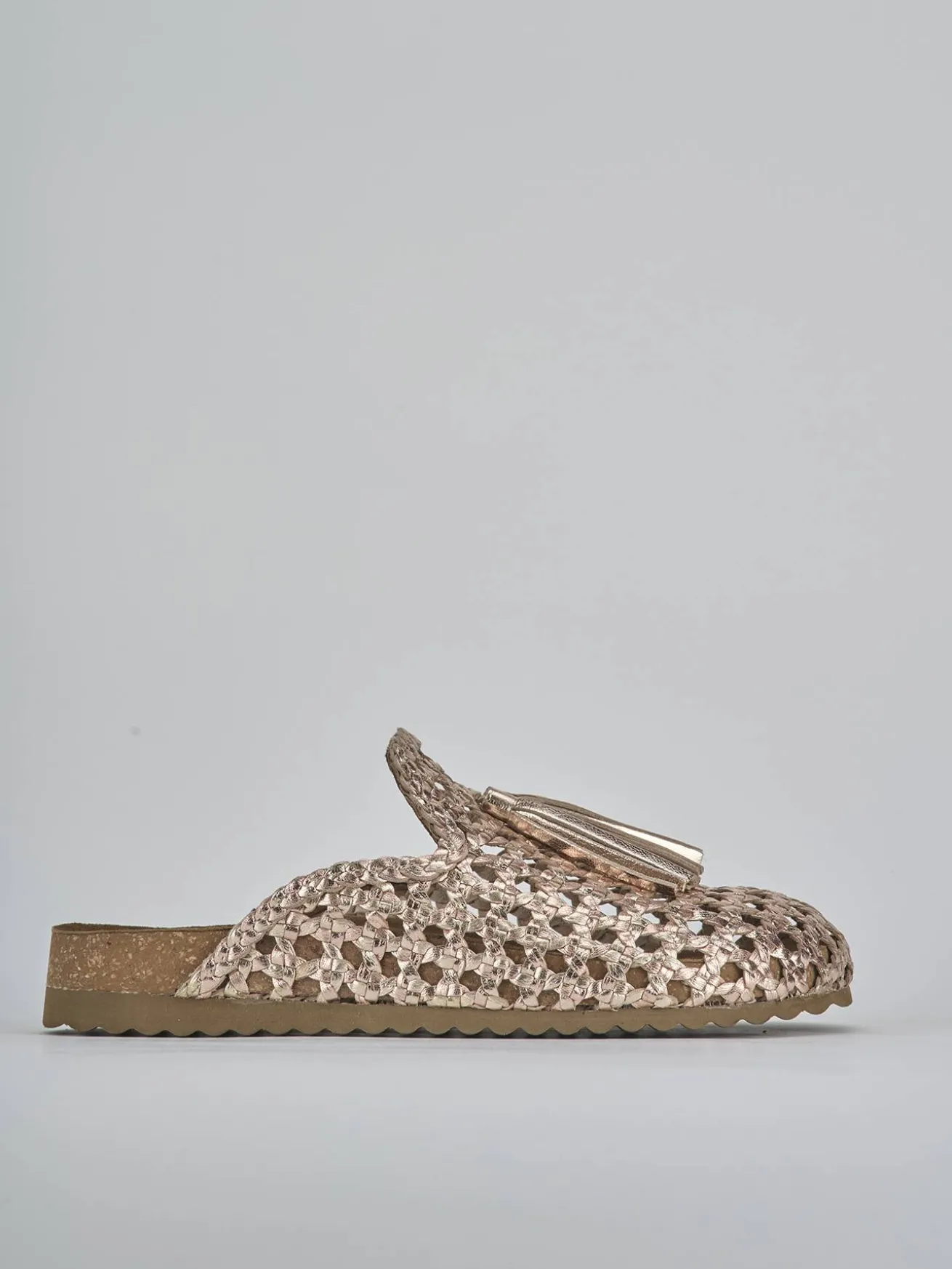 Sabot tacco 1cm laminato oro