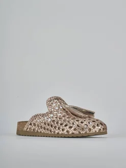 Sabot tacco 1cm laminato oro