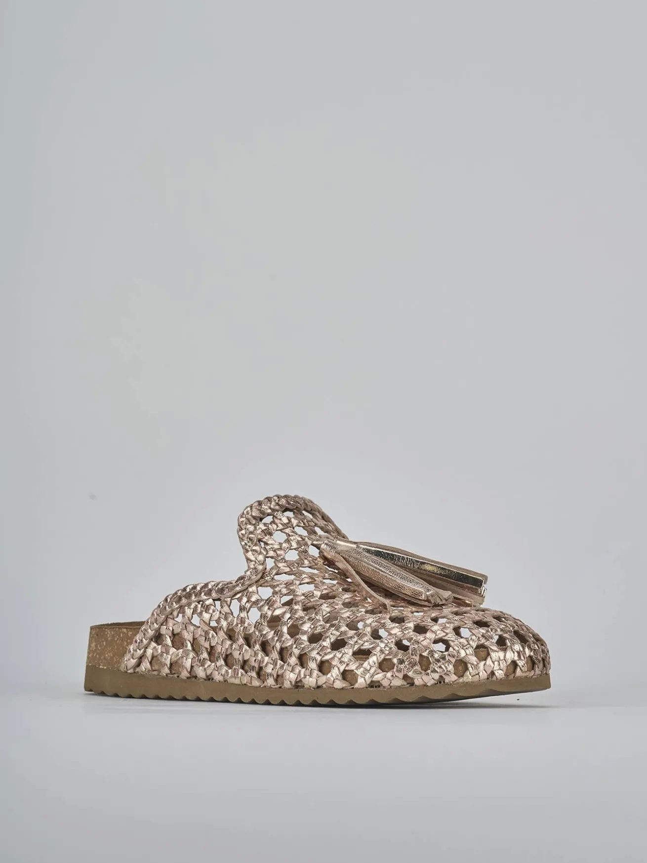 Sabot tacco 1cm laminato oro