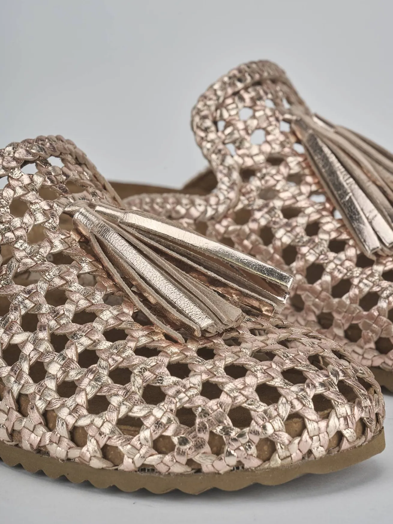 Sabot tacco 1cm laminato oro