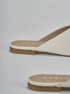 Sabot tacco 1cm pelle bianco