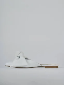 Sabot tacco 1cm pelle bianco