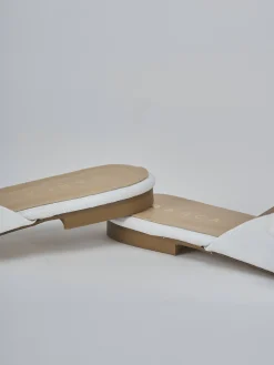 Sabot tacco 1cm pelle bianco