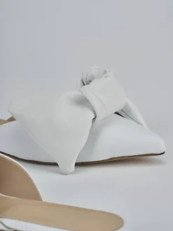 Sabot tacco 1cm pelle bianco