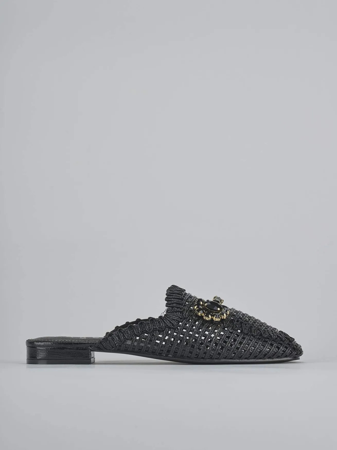 Sabot tacco 1cm pelle nero