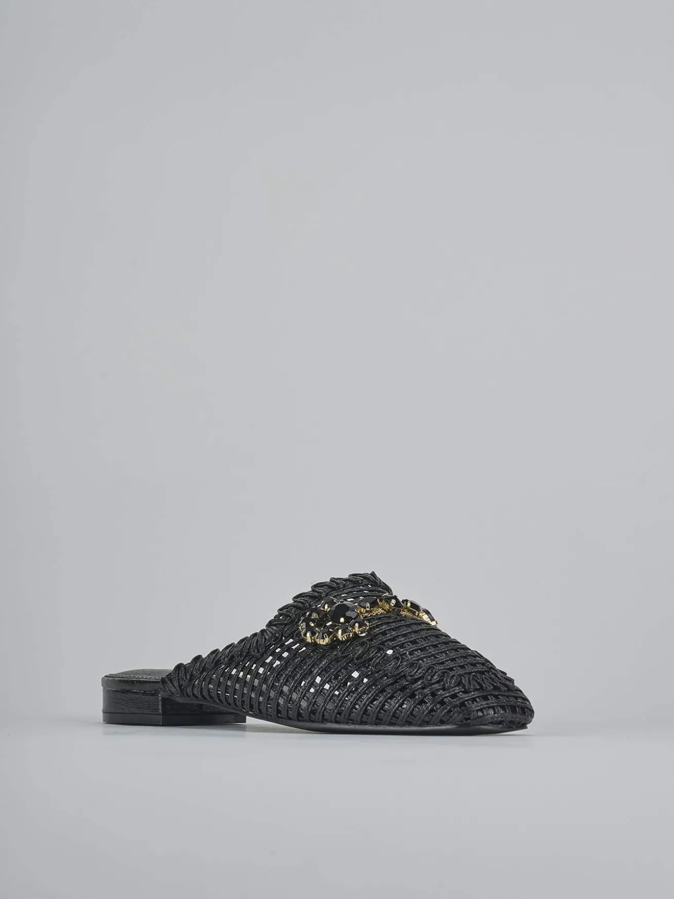 Sabot tacco 1cm pelle nero