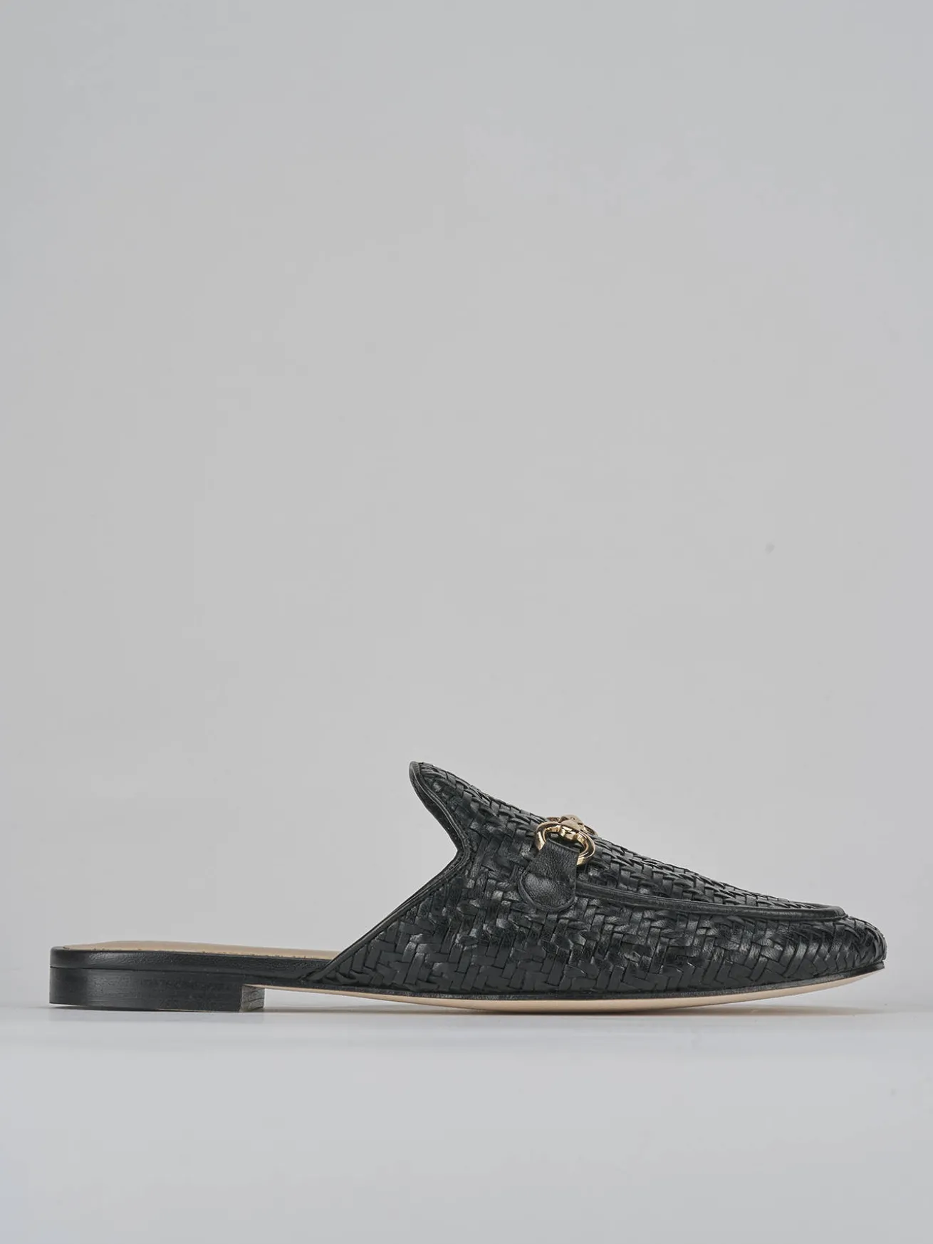 Sabot tacco 1cm pelle nero