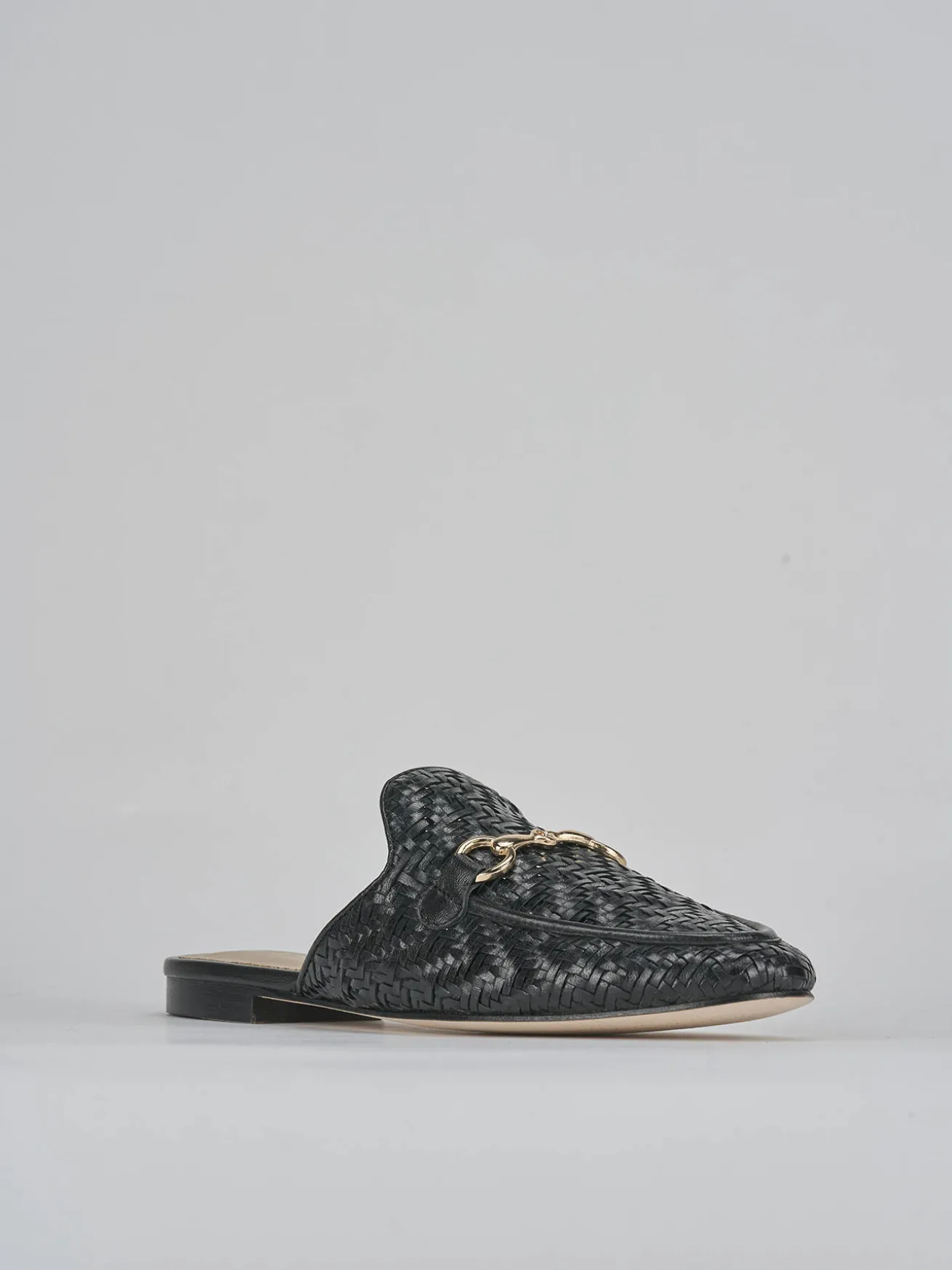 Sabot tacco 1cm pelle nero