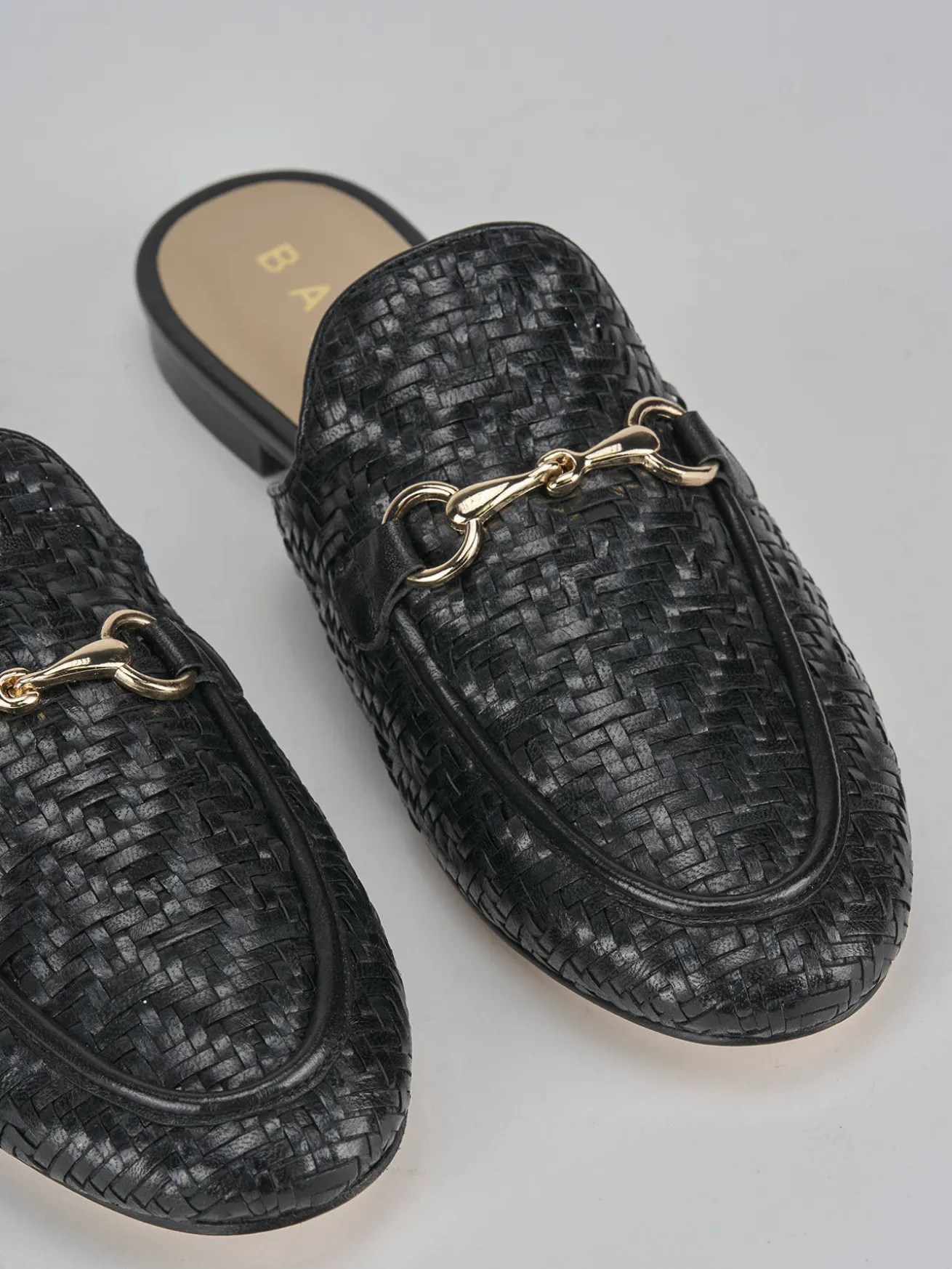 Sabot tacco 1cm pelle nero