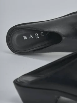 Sabot tacco 3cm pelle nero