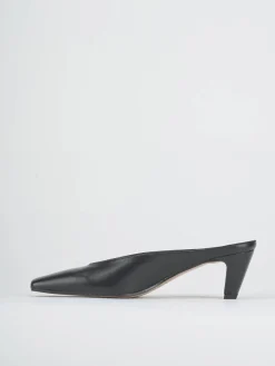 Sabot tacco 5cm pelle nero