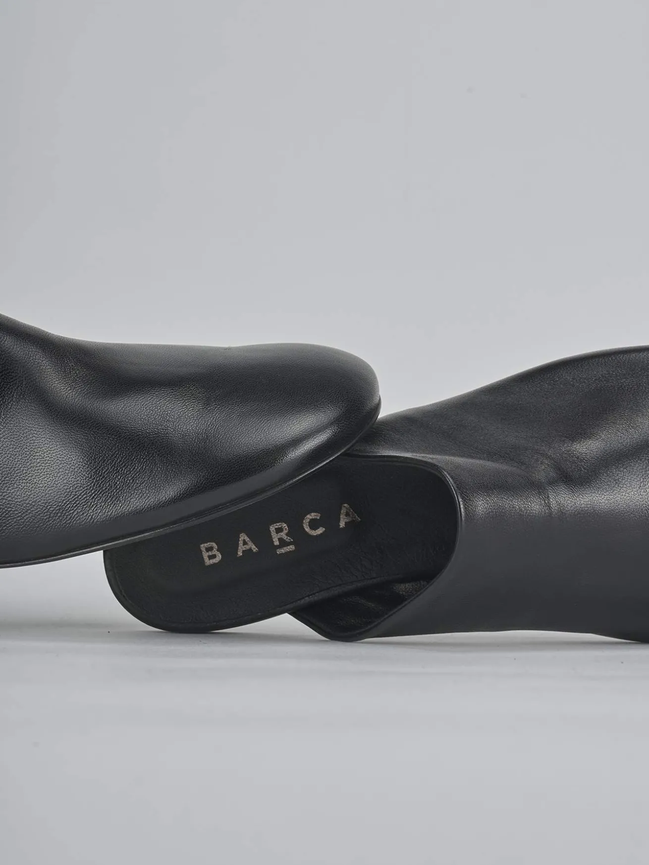 Sabot tacco 1cm pelle nero