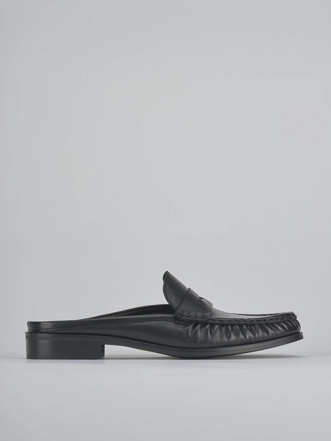 Sabot tacco 1cm pelle nero