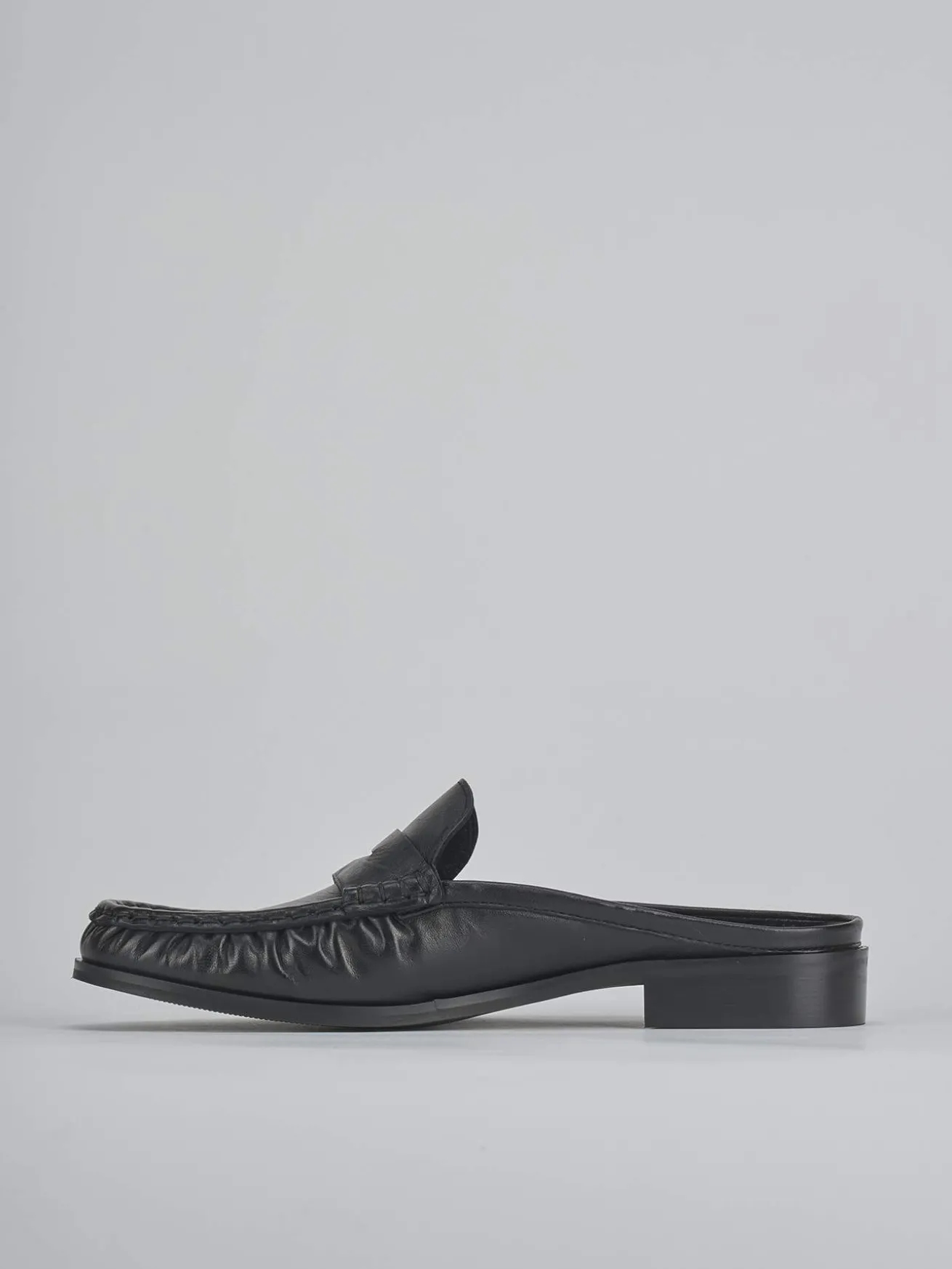 Sabot tacco 1cm pelle nero