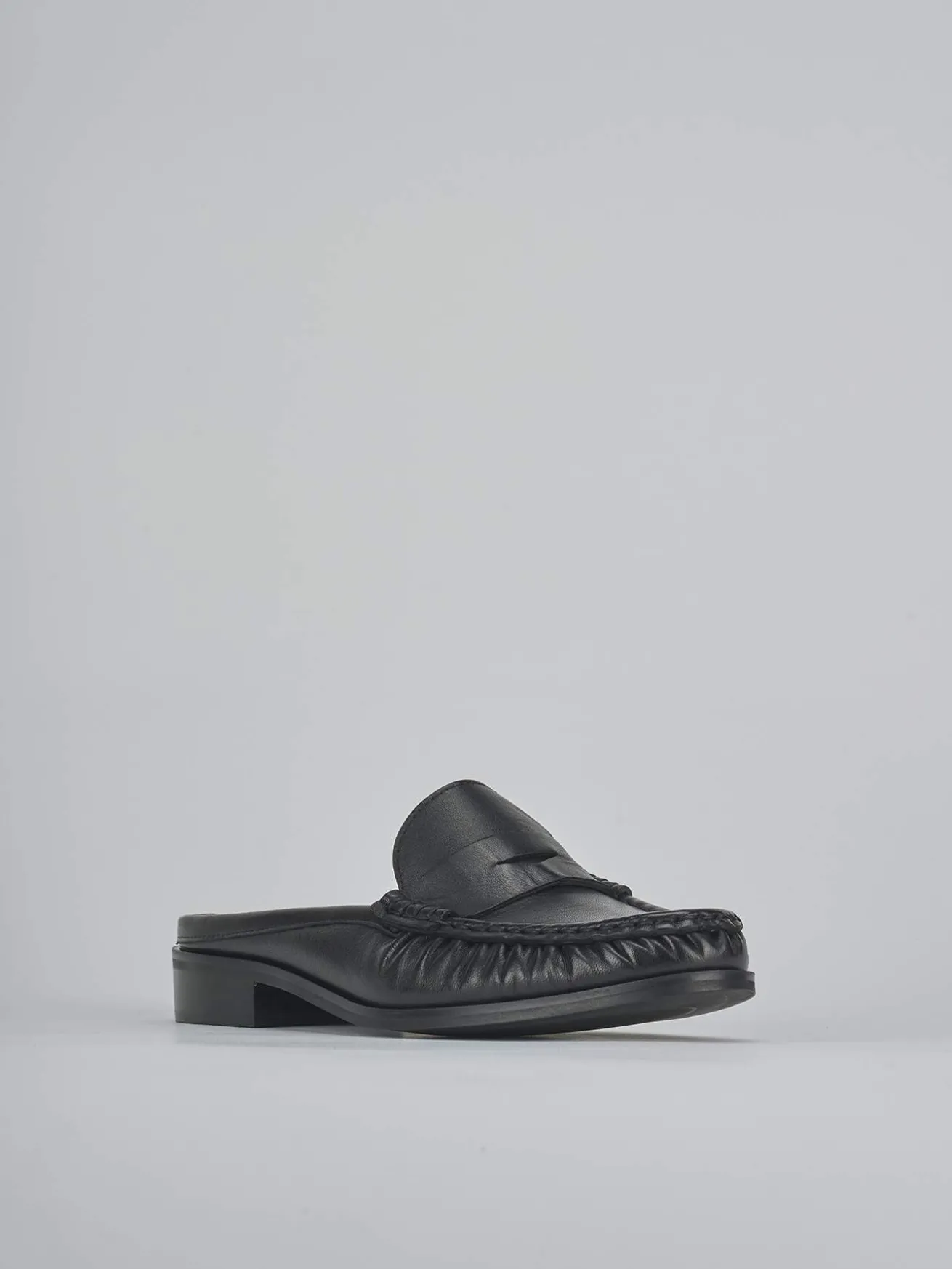 Sabot tacco 1cm pelle nero