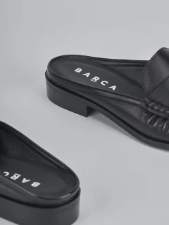 Sabot tacco 1cm pelle nero