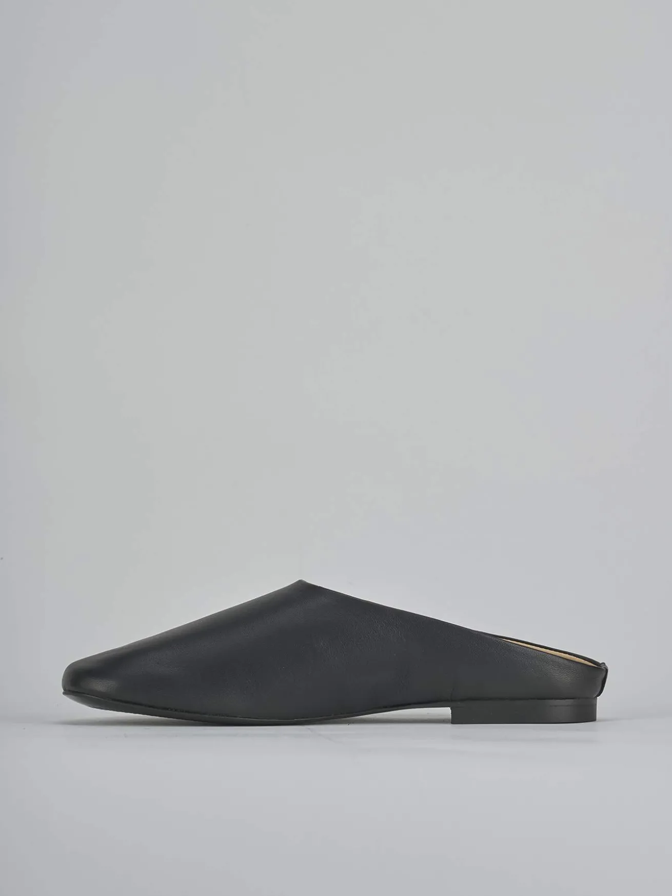 Sabot tacco 1cm pelle nero