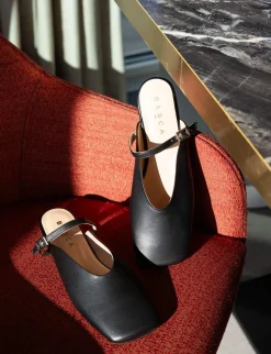 Sabot tacco 1cm pelle nero