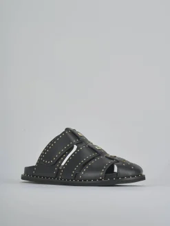 Sabot tacco 1cm pelle nero