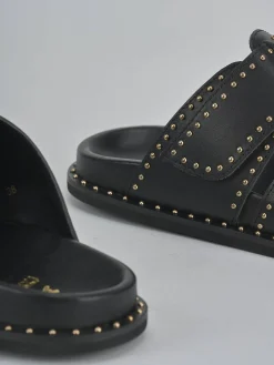 Sabot tacco 1cm pelle nero