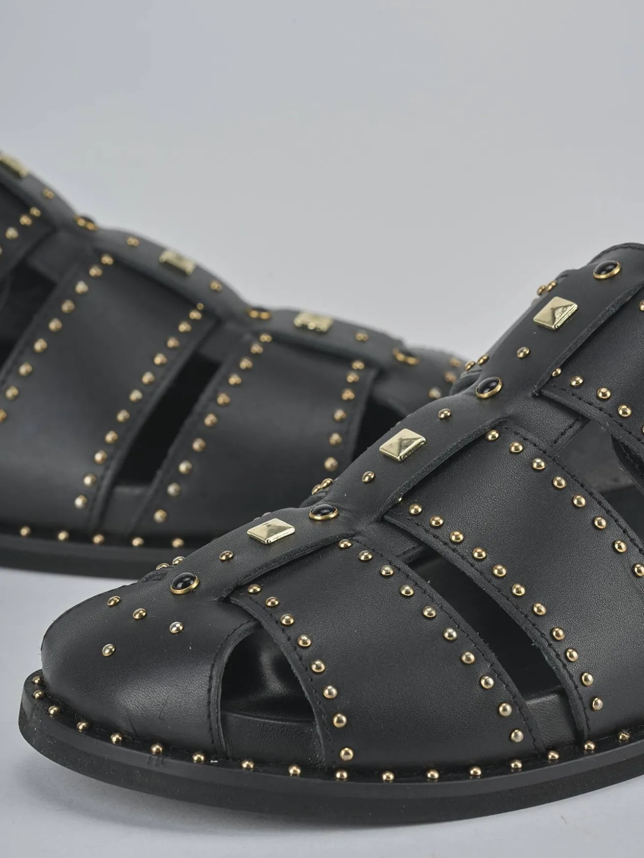 Sabot tacco 1cm pelle nero