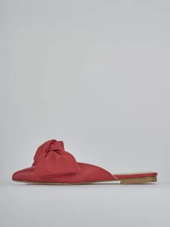 Sabot tacco 1cm pelle rosso