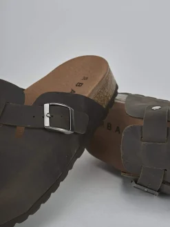 Sabot tacco 1cm pelle verde