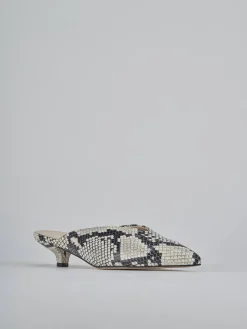 Sabot tacco 4cm pitone beige