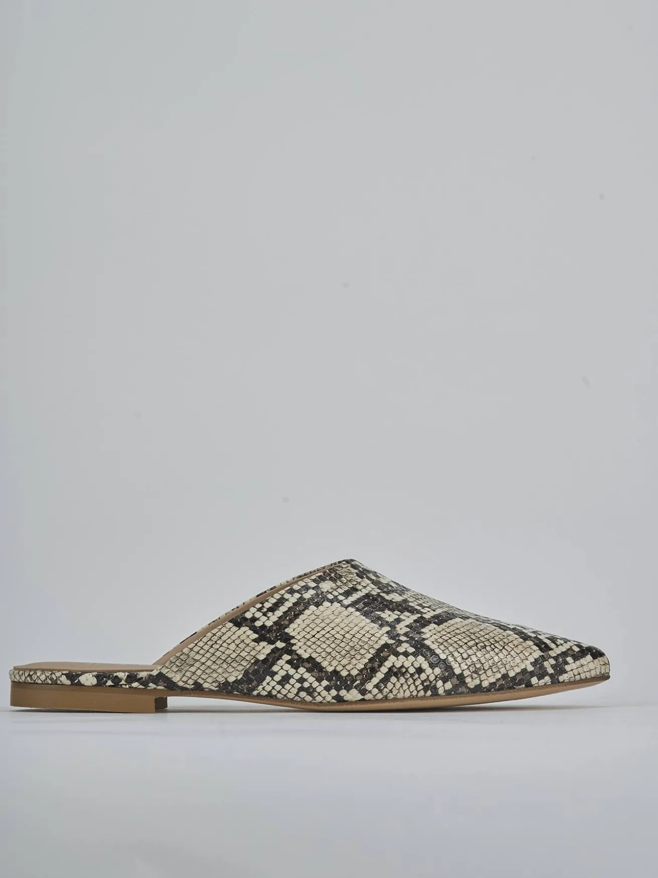 Sabot tacco 1cm pitone beige