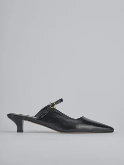 Sabot tacco 3cm vernice nero