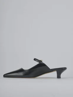 Sabot tacco 3cm vernice nero