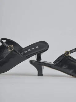 Sabot tacco 3cm vernice nero