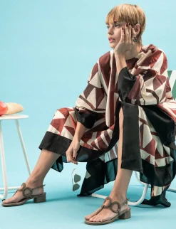 Sandali tacco 3cm camoscio beige