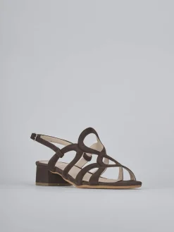 Sandali tacco 3cm camoscio testa