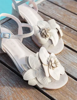 Sandali tacco 3cm camoscio beige
