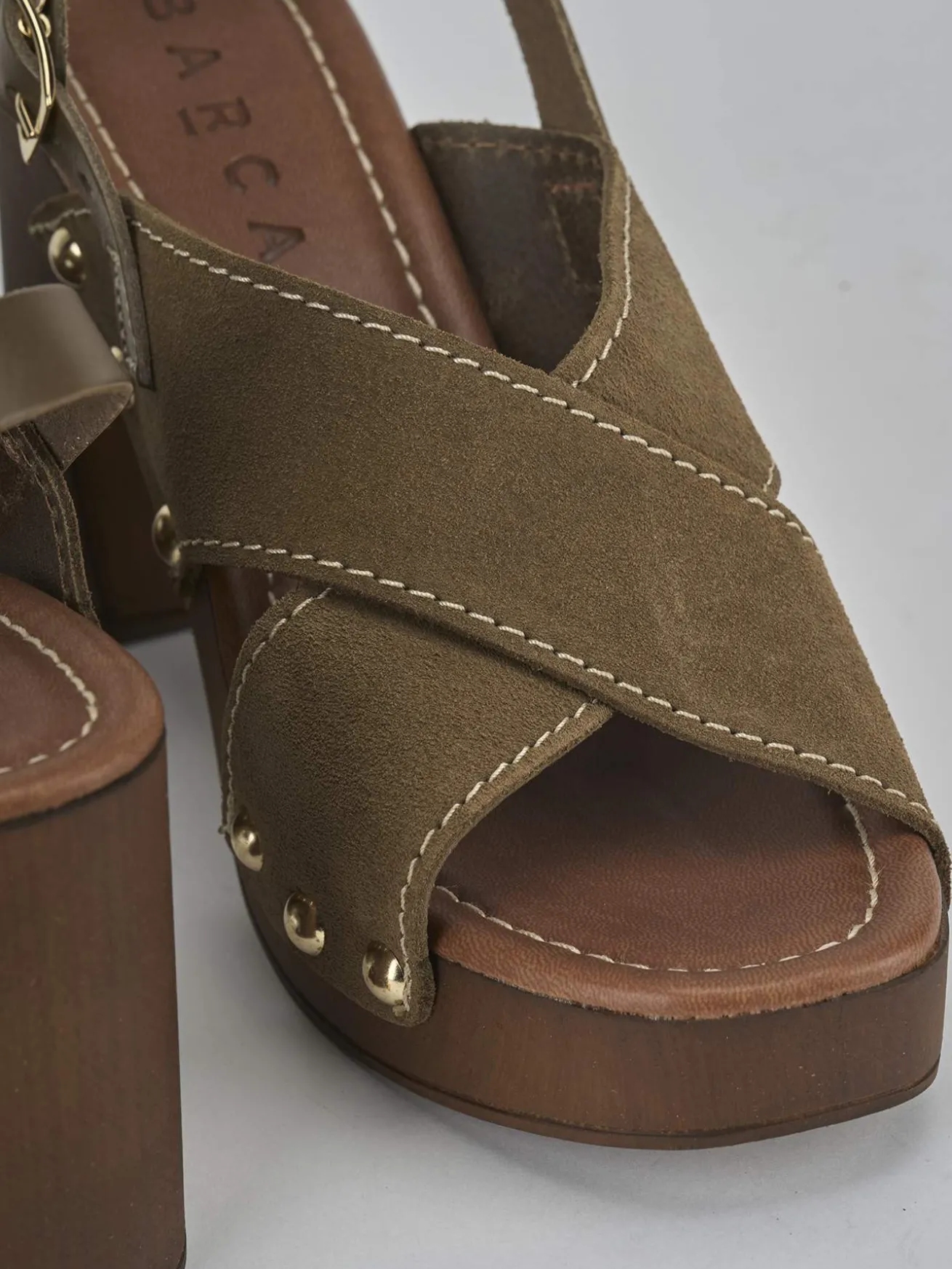 Sandali tacco 9cm camoscio verde